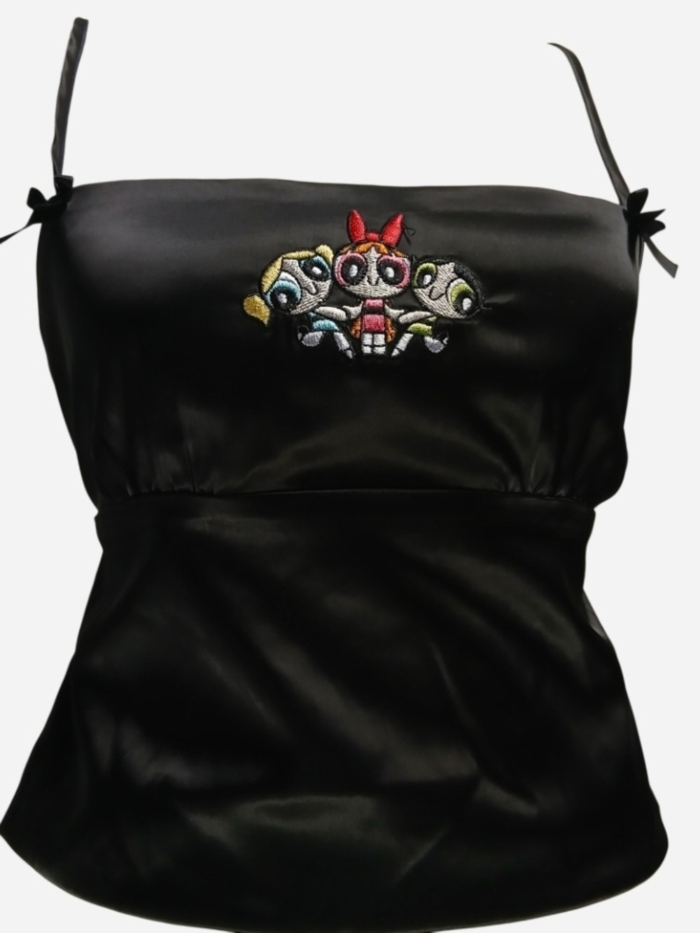 Dolls Kill X The Power Puff Girls Satin Style Open Back Tank Top Size M